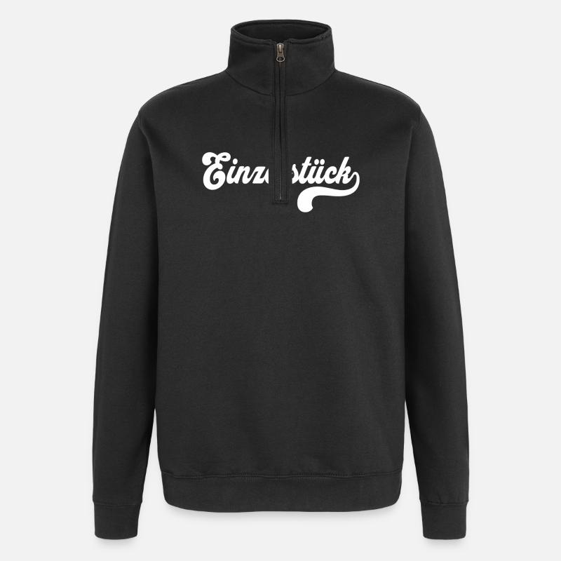 Exemplaire unique - Sweat à zip 1/4 - noir