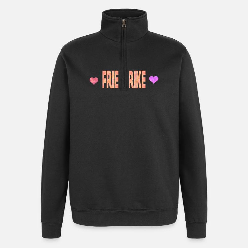 Friederike - Sweat à zip 1/4 - noir