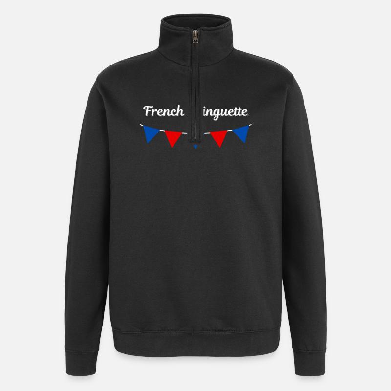 French guinguette - Sweat à zip 1/4 - noir