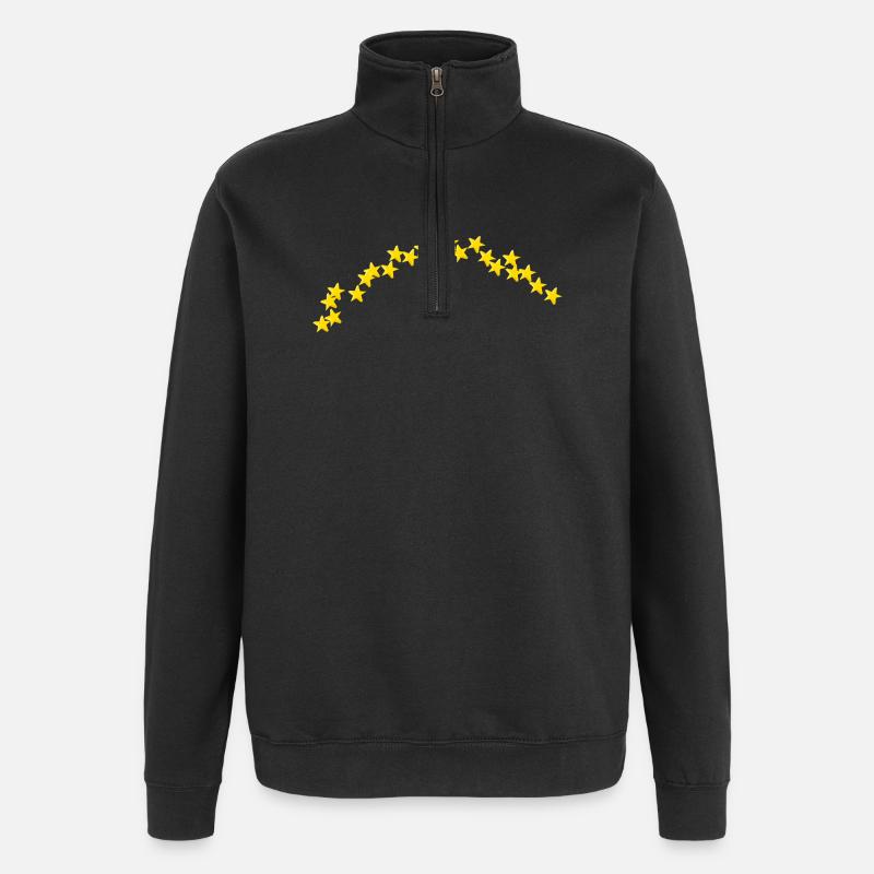Demi-cercle Stararc petites étoiles 3D - Sweat à zip 1/4 - noir
