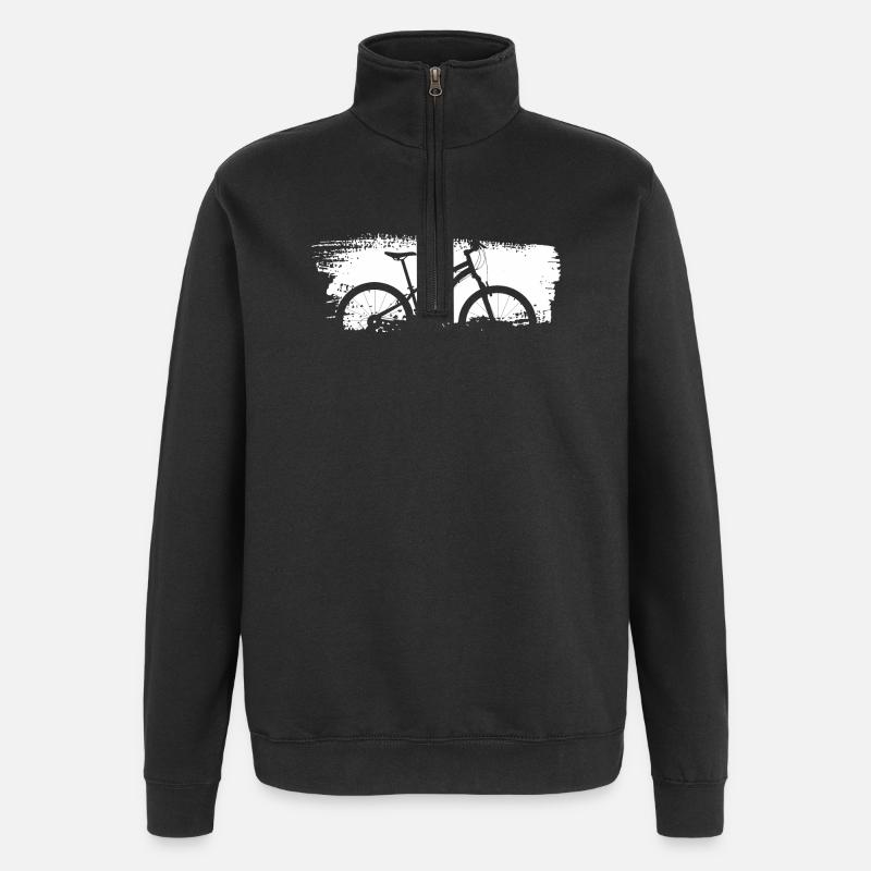 Silhouette de vélo urbain Graphic - Sweat à zip 1/4 - noir