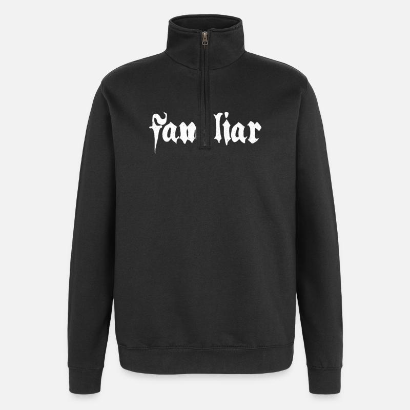 Familiar Vertrauter eines Vampirs - Quarter-Zip-Sweatshirt - Schwarz