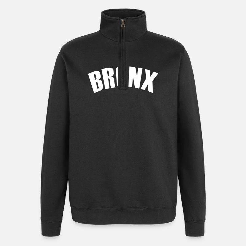 Chemise du Bronx - Sweat à zip 1/4 - noir