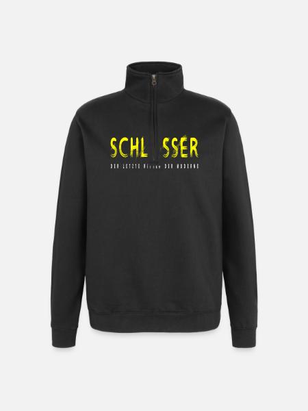 Schlosser Handwerker Design - Quarter-Zip-Sweatshirt - Schwarz