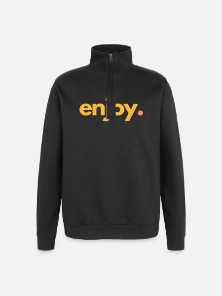 ENJOY.04 - Quarter-Zip-Sweatshirt - Schwarz