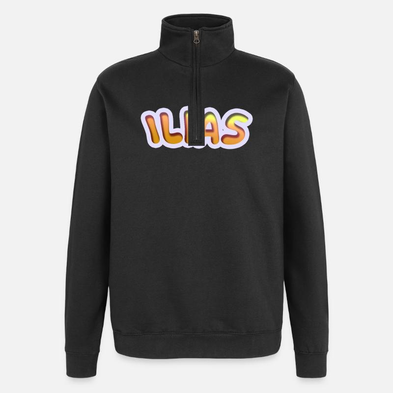 Iliad as a job - Quarter-Zip Sweatshirt - black