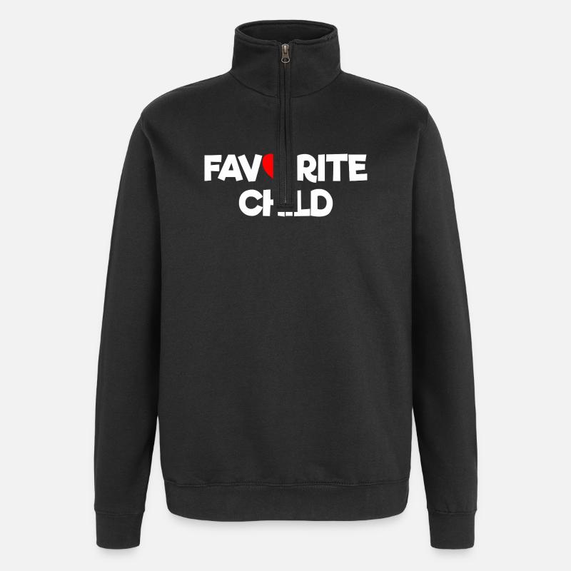 Enfant préféré - Sweat à zip 1/4 - noir