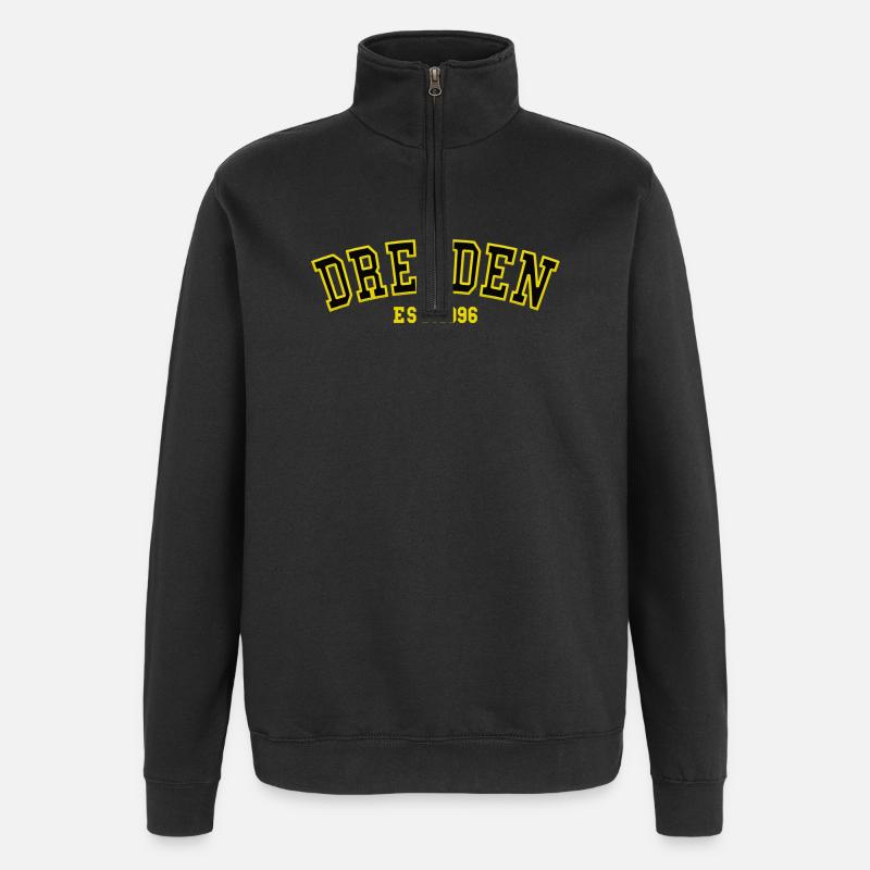 Dresde Fondée en 1996 - Sweat à zip 1/4 - noir