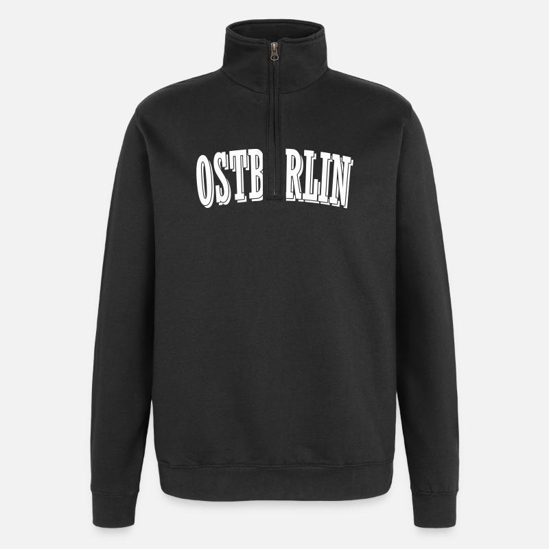 Maillot de Berlin-Est - Sweat à zip 1/4 - noir