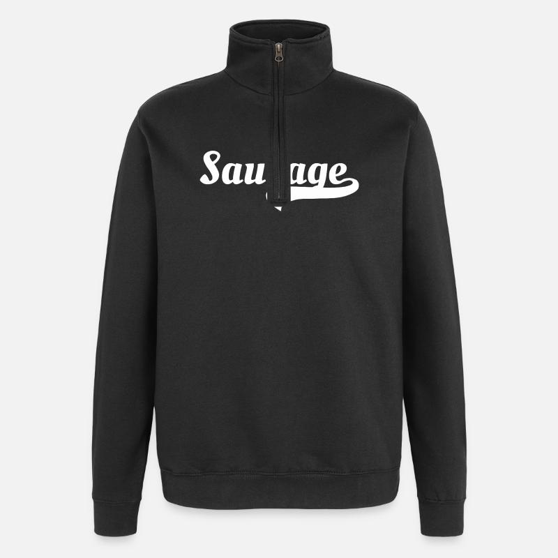Sauvage  - Sweat à zip 1/4 - noir