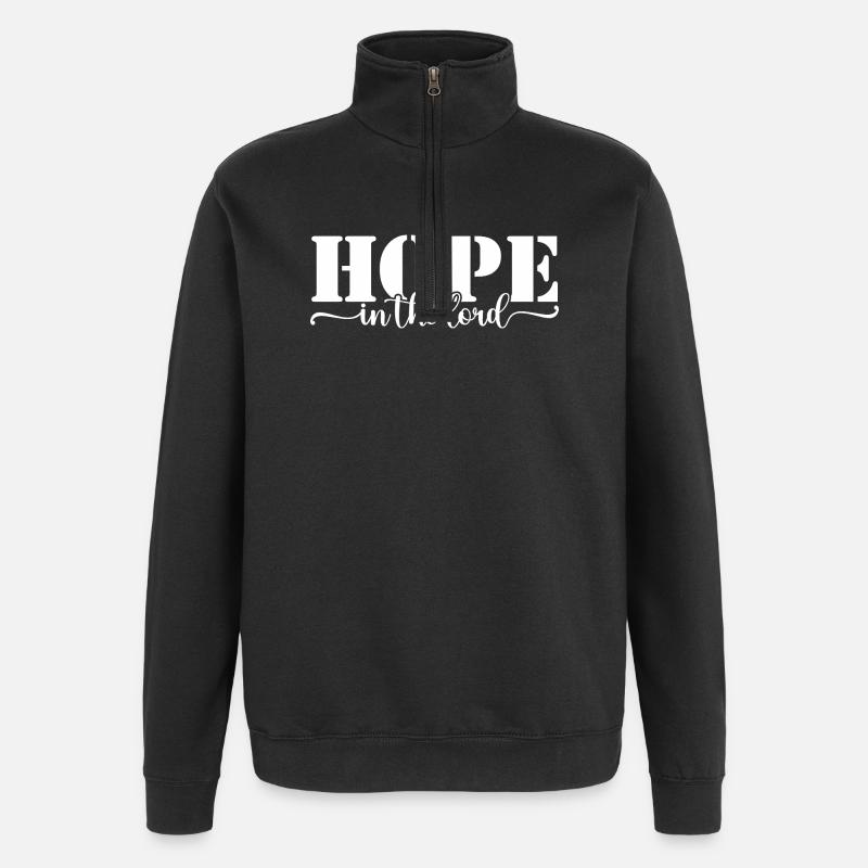 L’espérance dans le Seigneur - Sweat à zip 1/4 - noir