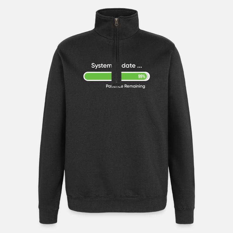 System Update 99% Patience Remaining - Sweat à zip 1/4 - noir