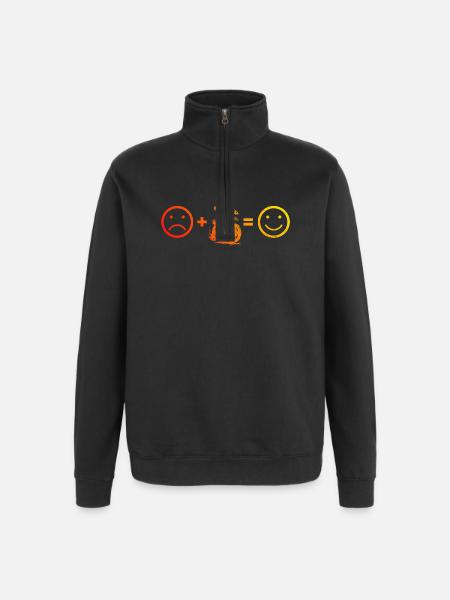 Purist motocross theme - Quarter-Zip Sweatshirt - black