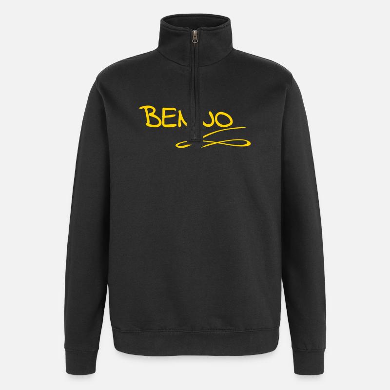 Gift for Benno - Quarter-Zip Sweatshirt - black