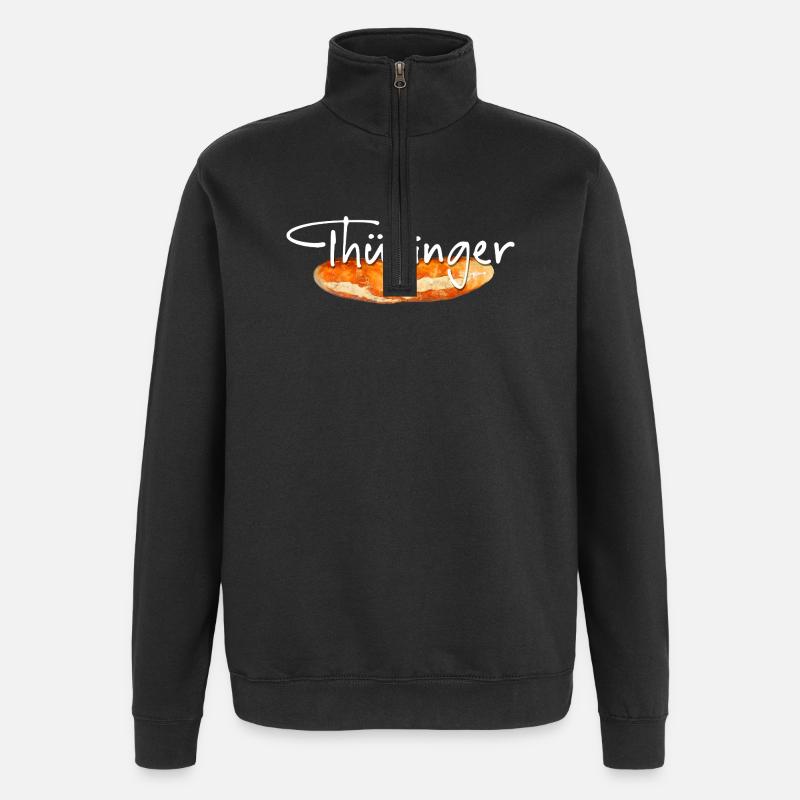 Thuringian bratwurst - Quarter-Zip Sweatshirt - black