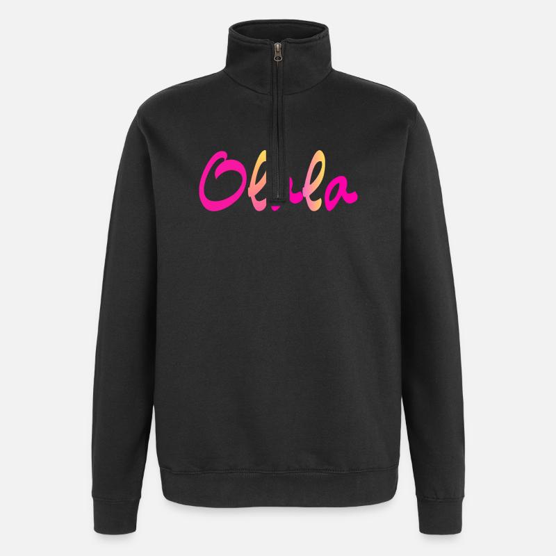 Olala - Sweat à zip 1/4 - noir