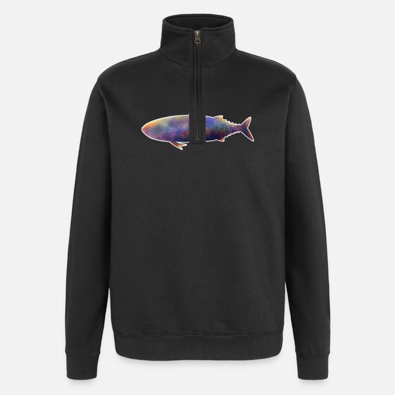 Mackerel.1 - Quarter-Zip Sweatshirt - black