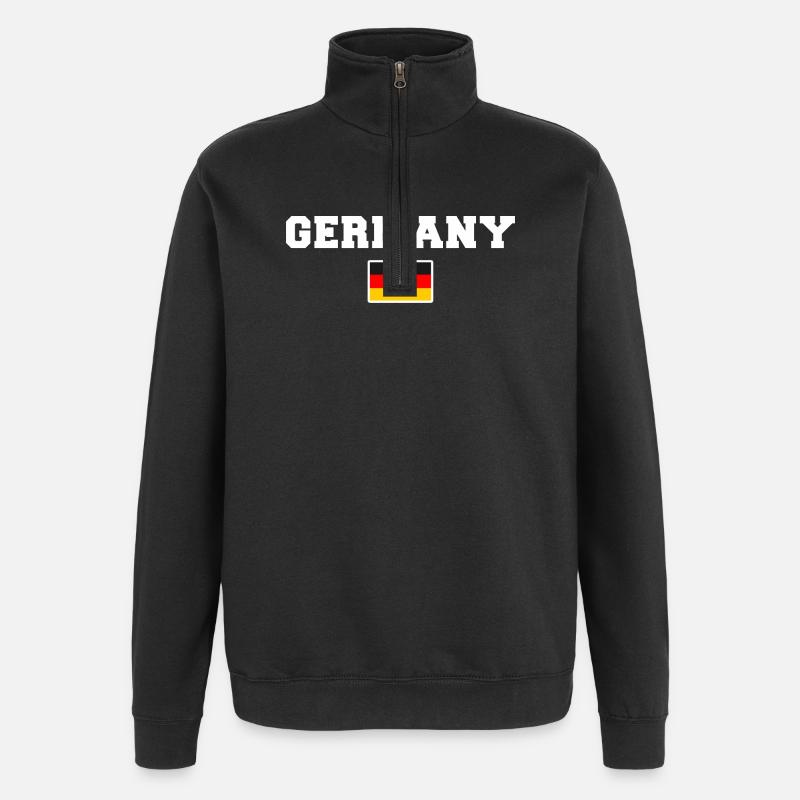 Germany Deutschland - Quarter-Zip Sweatshirt - black