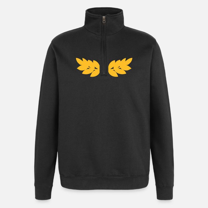 Couronne de laurier - Sweat à zip 1/4 - noir
