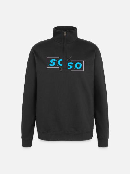 Soso - Quarter-Zip-Sweatshirt - Schwarz