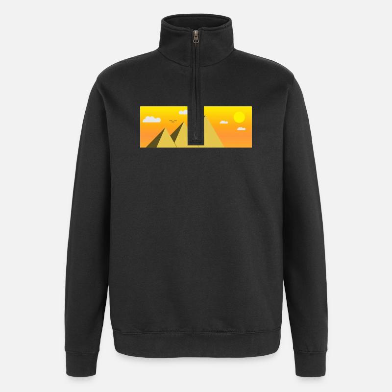 Egypt Ägypten Kairo Urlaub Pyramide Geschenkidee - Quarter-Zip-Sweatshirt - Schwarz
