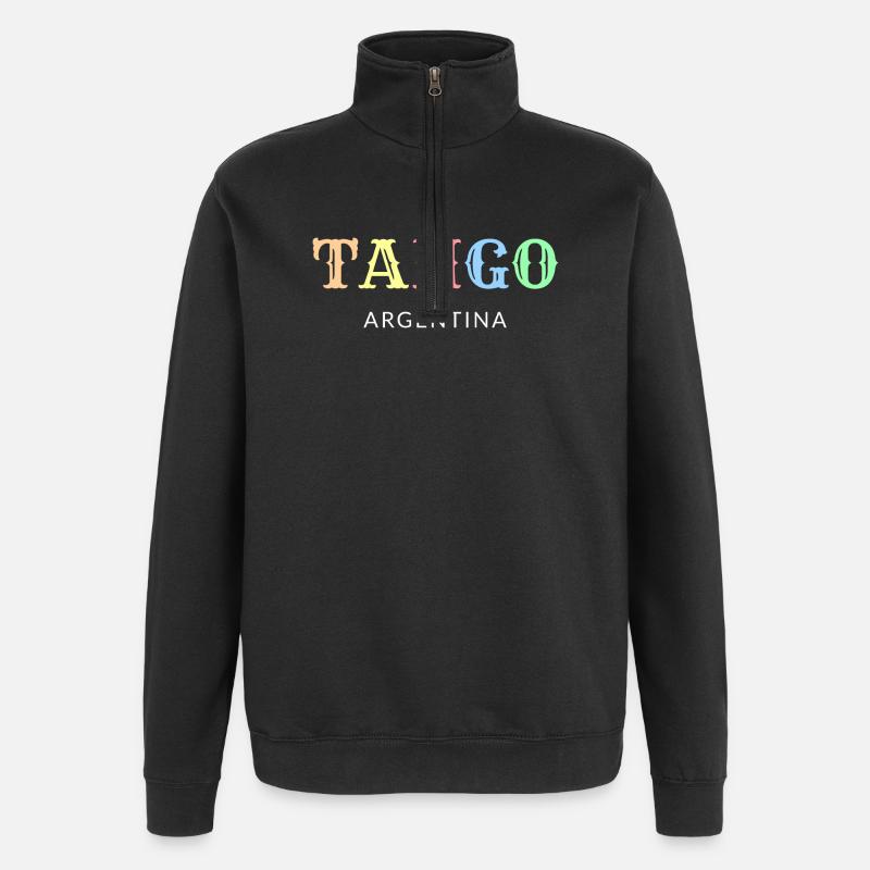 Tango Argentine - Sweat à zip 1/4 - noir