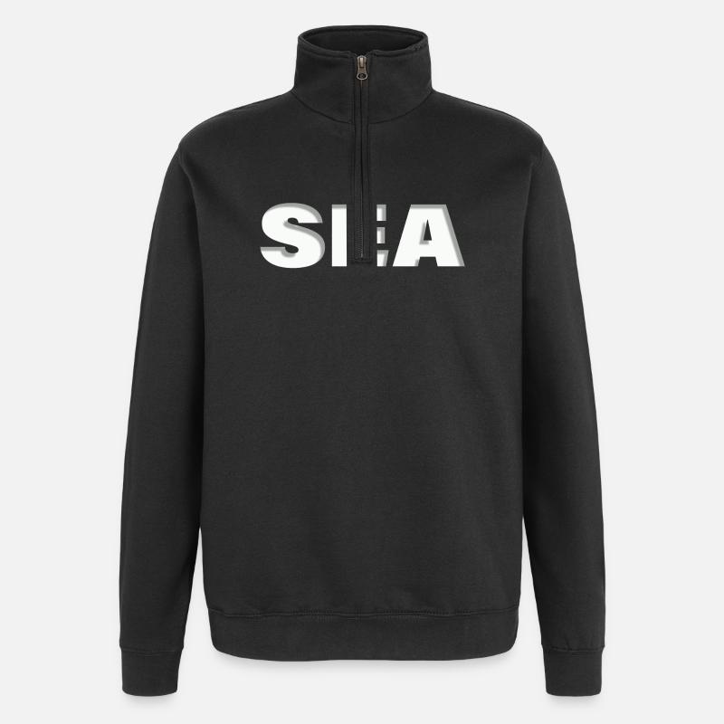 SEA - Quarter-Zip Sweatshirt - black