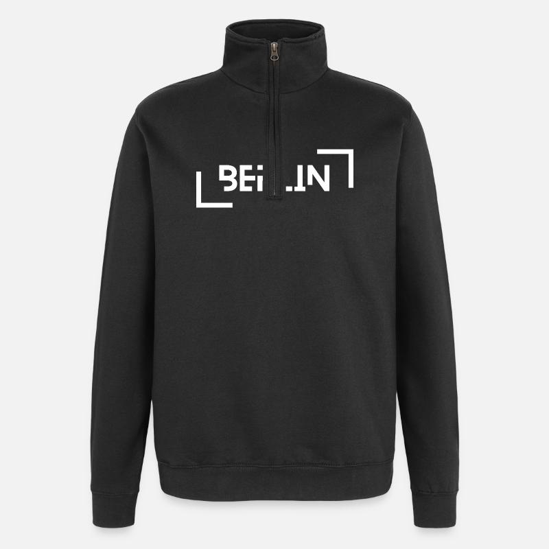 Berlin - Sweat à zip 1/4 - noir