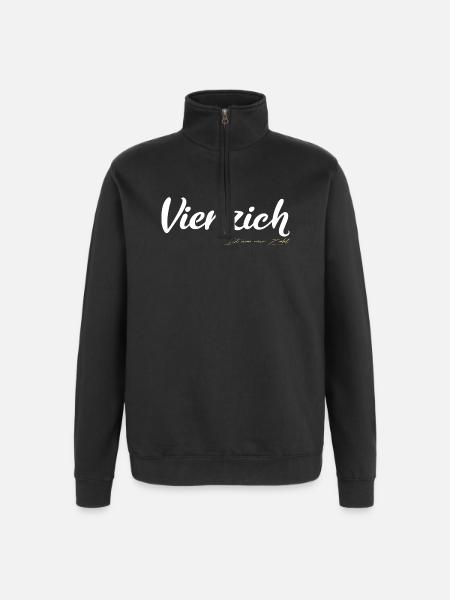 Vierzich Is just a number - Quarter-Zip Sweatshirt - black