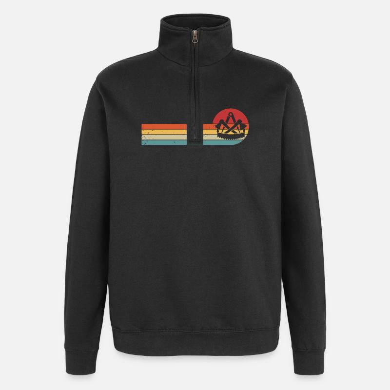 Zimmerer Zunftzeichen Zimmermann Handwerk Zunft - Quarter-Zip-Sweatshirt - Schwarz