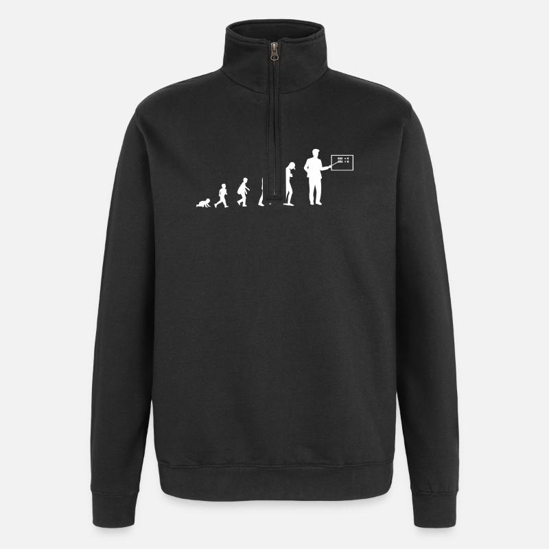 Development into a teacher - Quarter-Zip Sweatshirt - black