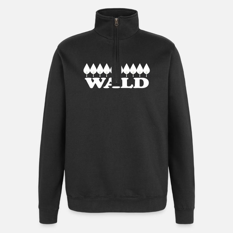 WALD - Quarter-Zip-Sweatshirt - Schwarz