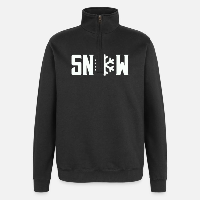 Snow - Quarter-Zip Sweatshirt - black