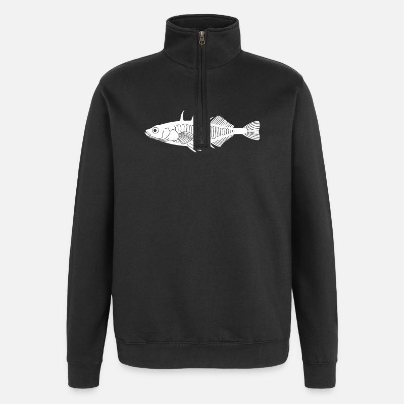 Stickleback - Quarter-Zip Sweatshirt - black