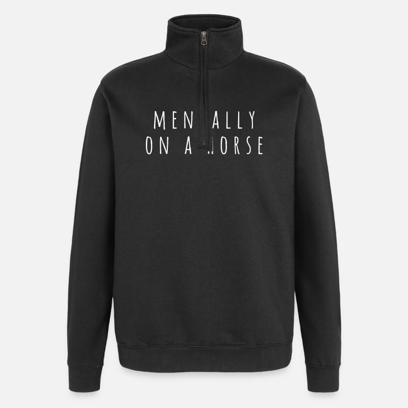 Reiter Spruch - Quarter-Zip Sweatshirt - black