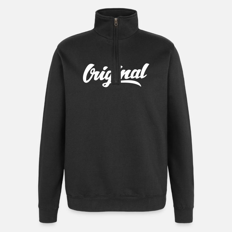 Original - Sweat à zip 1/4 - noir
