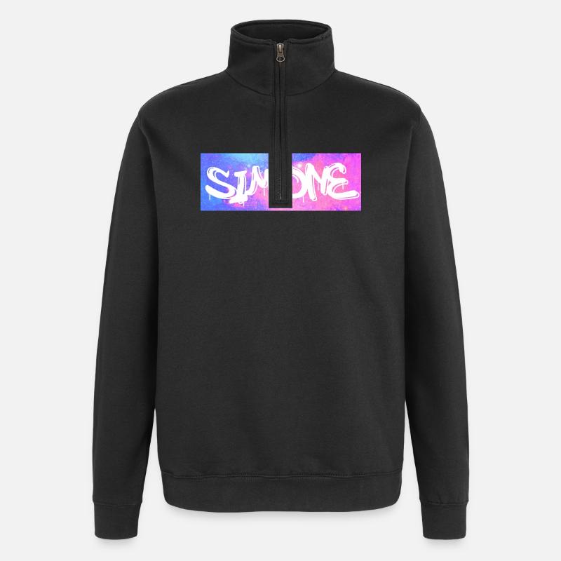 Simone - Sweat à zip 1/4 - noir