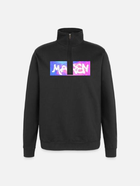 Maren Name Geschenk Geschenkidee Galaxie - Quarter-Zip-Sweatshirt - Schwarz
