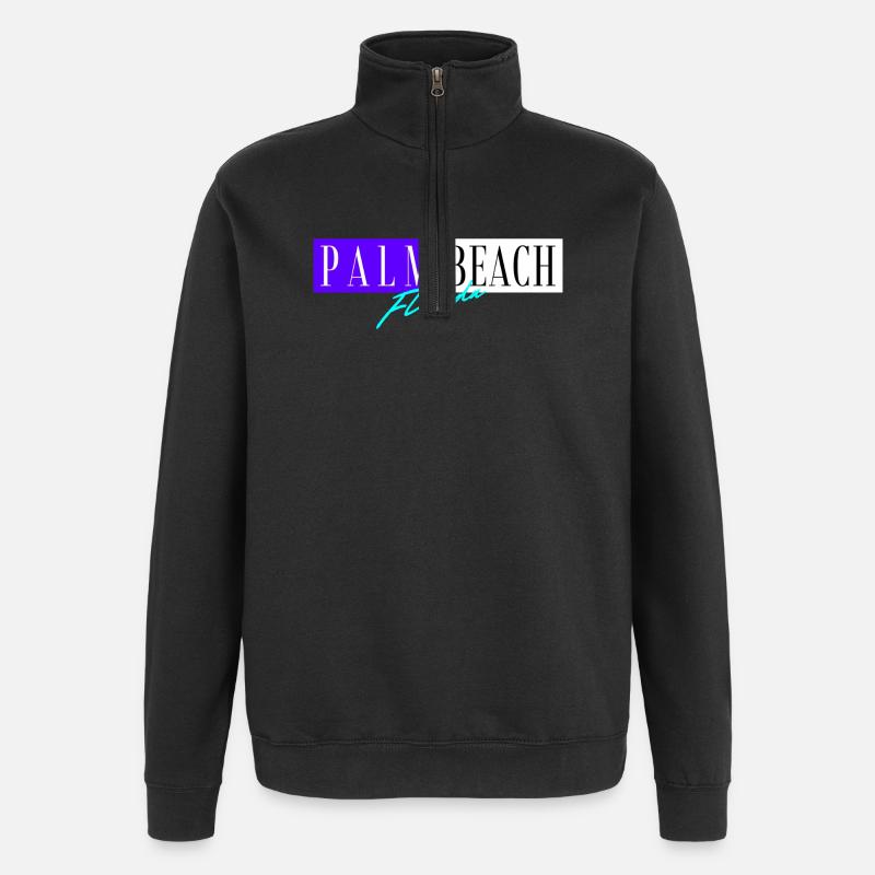 Palm Beach Floride - Sweat à zip 1/4 - noir