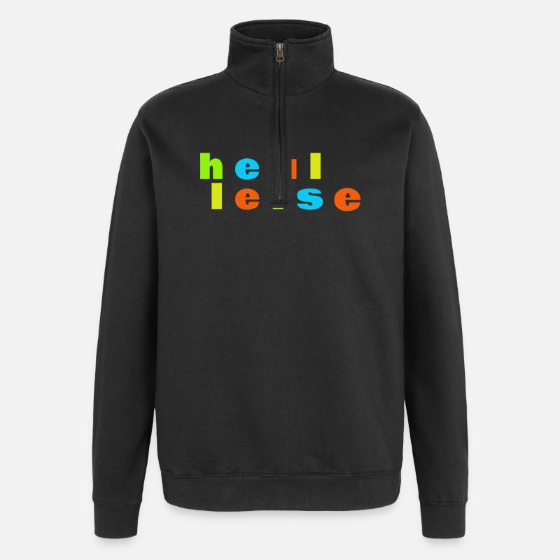 Heul Leise - Quarter-Zip-Sweatshirt - Schwarz