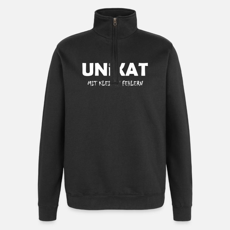Unique piece with small flaws - Quarter-Zip Sweatshirt - black