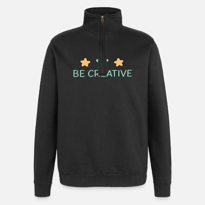 Get Creative: Pastel Stars - Quarter-Zip Sweatshirt - black