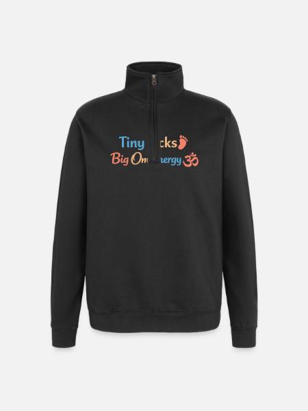 Prenatal Yoga Expectant Mother - Quarter-Zip Sweatshirt - black