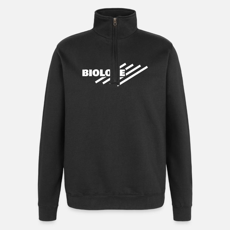 Beruf Biologe - Quarter-Zip-Sweatshirt - Schwarz