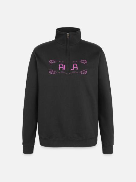 Amila - Quarter-Zip Sweatshirt - black