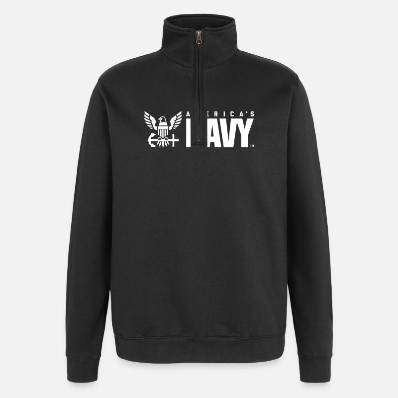 US Navy Emblem - Quarter-Zip Sweatshirt - black