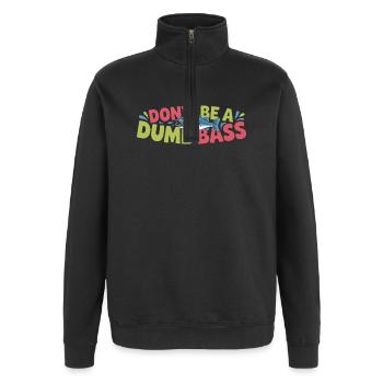 Ne soyez pas un pêcheur drôle de bar idiot en disant avec - Sweat à zip 1/4 - noir - Devant - AI Model Female 172 light (172cm) & AI Model Male 178 dark (178cm)
