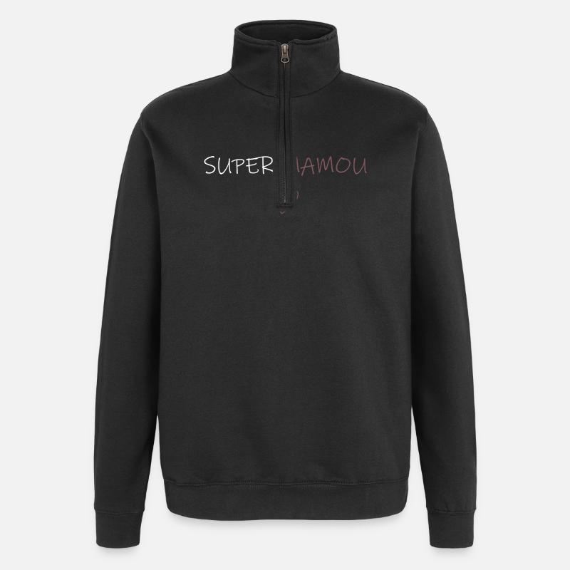 super mamou - Sweat à zip 1/4 - noir