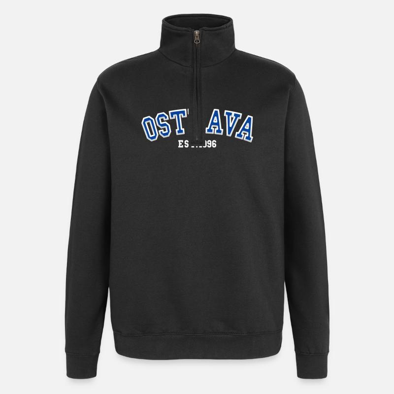 Ostrava Est. 1996 - Quarter-Zip Sweatshirt - black