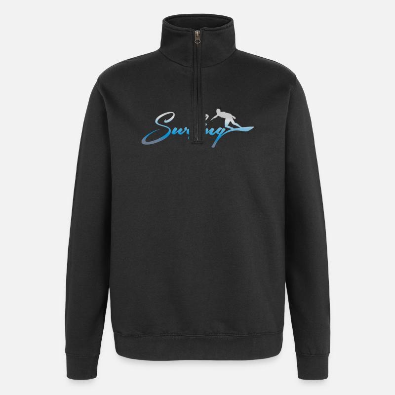 SURFEN, SURFEN - Quarter-Zip-Sweatshirt - Schwarz